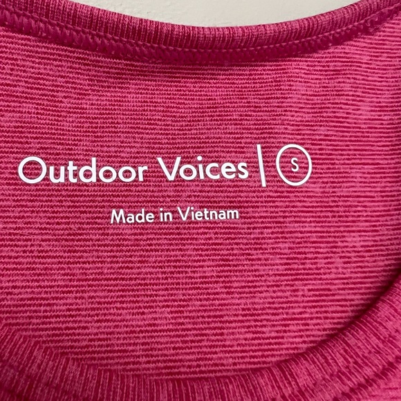 Outdoor Voices Flamingo Pink Athena Crop Bra Top S - Picture 4 of 6